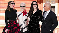 Photo by AP : (L to R) Emily Blunt, Meryl Streep, Anne Hathaway and Stanley Tucci, the cast of The Devil Wears Prada 2 at a promotional event ahead of release