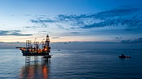 Offshore drilling platform operating in deepwater as energy exploration expands in Asia
