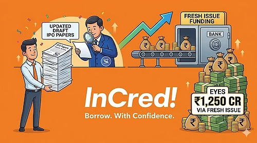Image Generate Using Gemini AI : InCred Holdings Files Updated Draft IPO Papers With SEBI; Eyes ₹1,250 Cr Via Fresh Issue