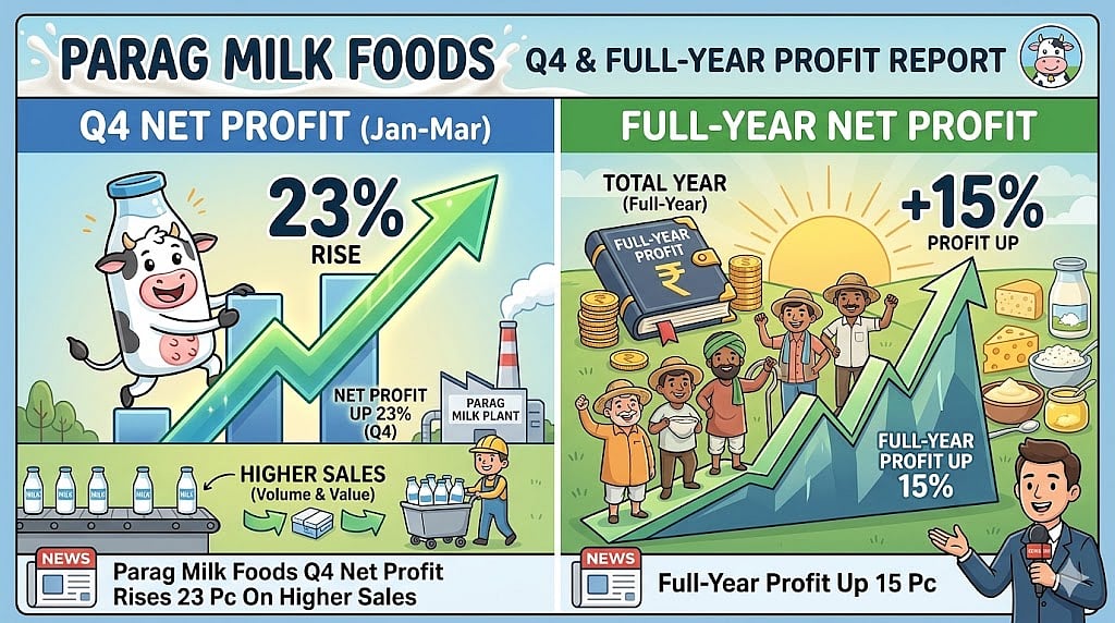 Parag Milk Foods Q4 Net Profit Rises 23 Pc On Higher Sales; Full-Year Profit Up 15 Pc - Image Generate Using Gemini AI