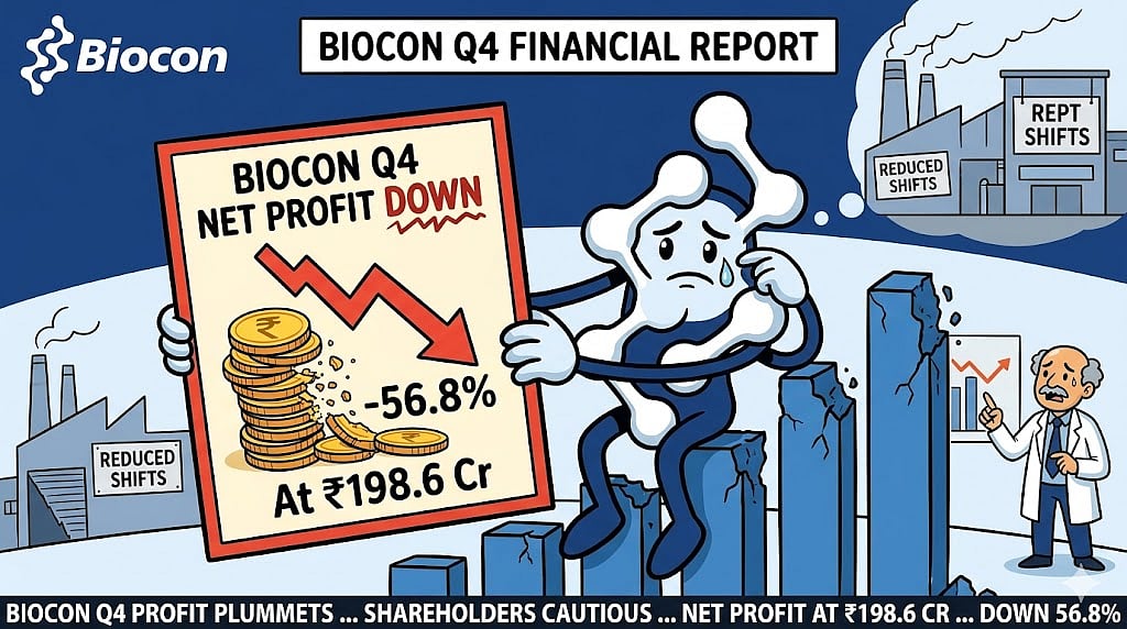 Biocon Q4 Net Profit Down 56.8 Pc At ₹198.6 Cr - Image Generated Using Gemini Ai
