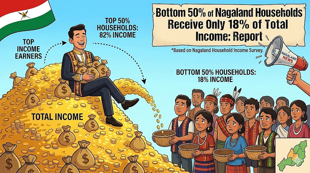Bottom 50 Pc Of Nagaland Households Receive Only 18 Pc Of Total Income: Report - Image Generated Using Gemini AI