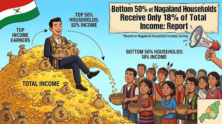 Bottom 50 Pc Of Nagaland Households Receive Only 18 Pc Of Total Income: Report - Image Generated Using Gemini AI