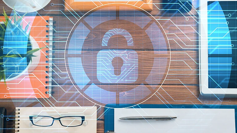 An illustration depicting AI-driven cybersecurity threats targeting global banking and financial infrastructure - null