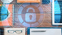 An illustration depicting AI-driven cybersecurity threats targeting global banking and financial infrastructure