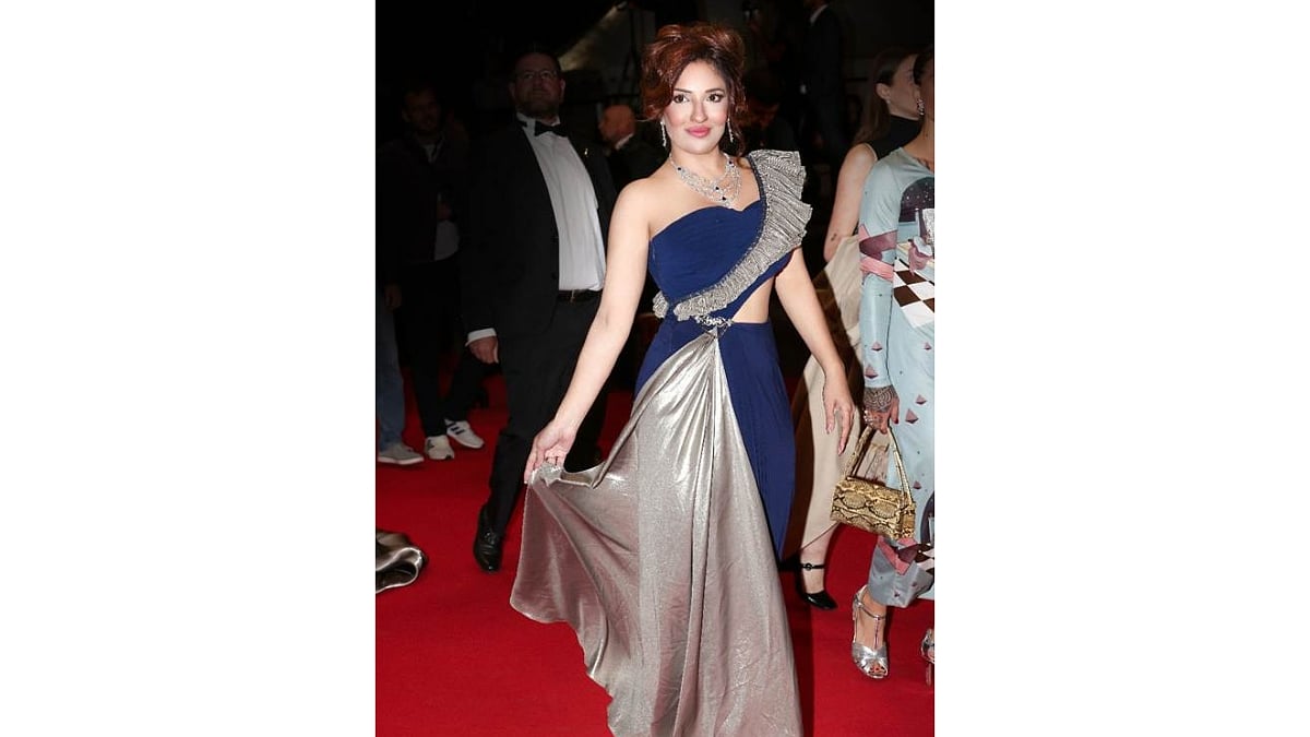 Meet Kaur walks the 79th Cannes Film Festival red carpet in a blue gown