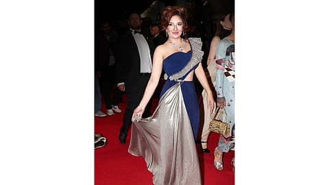 Meet Kaur walks the 79th Cannes Film Festival red carpet in a blue gown
