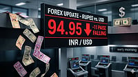 Rupee Falls 8 Paise to 95.78 Against US Dollar in Early Trade Rupee Falls 8 Paise to 95.78 Against US Dollar in Early Trade