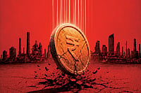 Capital Flight, Manufacturing Miss and Rupee's Great Fall: The Fault Lines in India's Growth Story Digital illustration conceptualised by Ragini Singh : The Problem of the Rupee