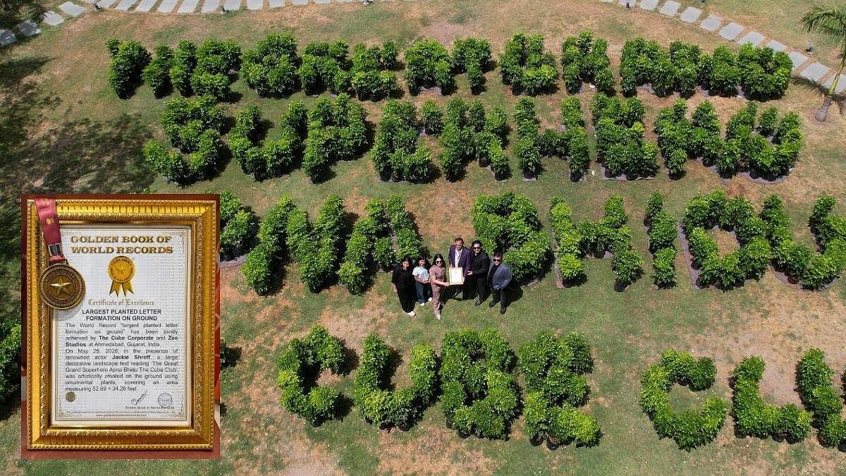 The Cube Club sets a world record with a large plant-based tribute installation - null