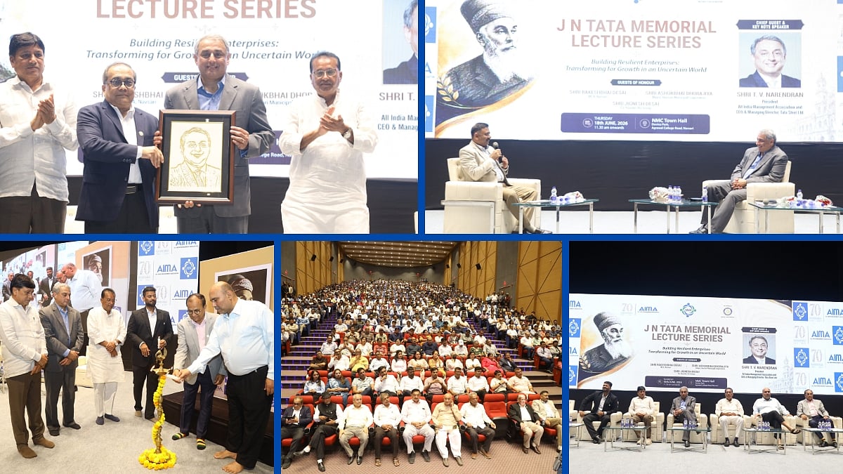 Shri T. V. Narendran, President, AIMA and CEO & Managing Director, Tata Steel Limited, addresses over 1,000 attendees on purpose-driven leadership, resilience, transformation and community growth - null