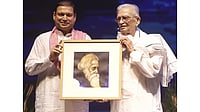 Kolkata Reverberates With The Spirit Of Independent Music On World Music Day 2026 Mr. Sundeep Bhutoria, culturist, presenting a Suvaprasanna-painting of Kavi Guru Rabindranath Tagore to Gulzar during World Music Day 2026 in Kolkata