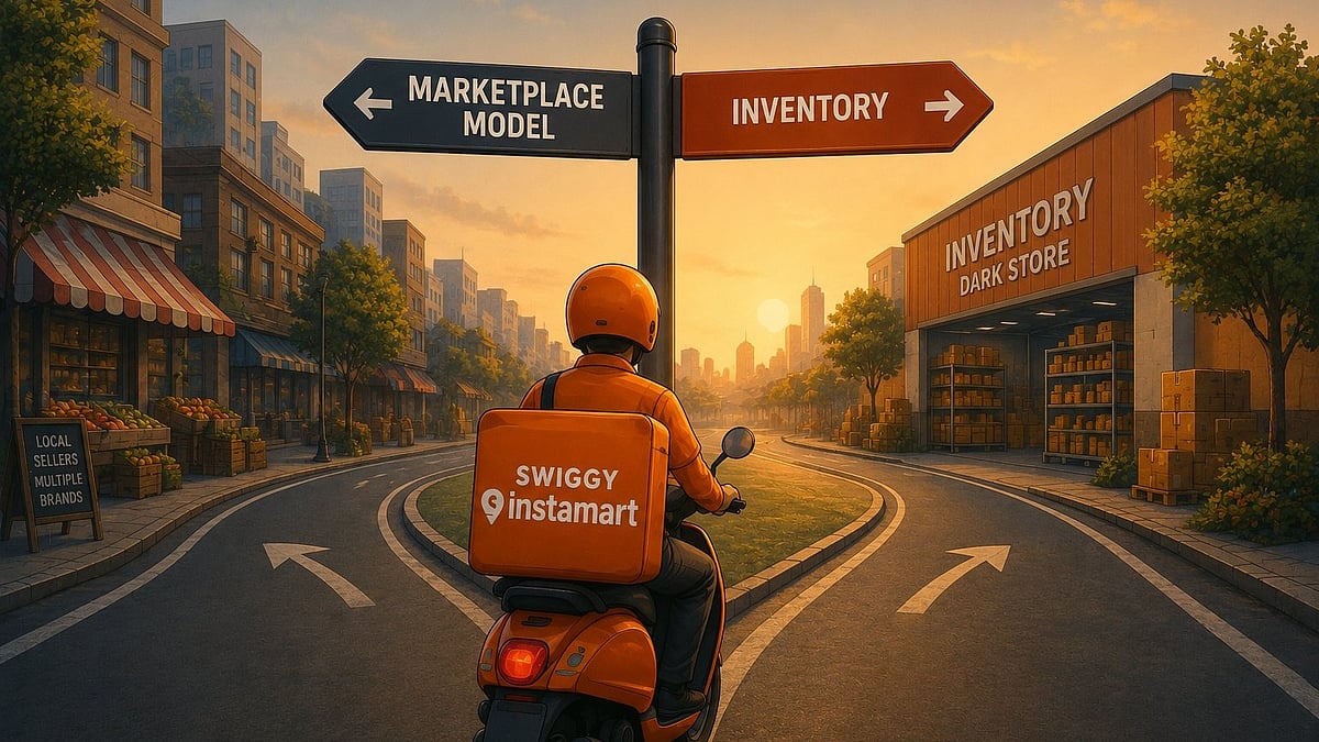 Swiggy Instamart inventory model  - AI generated image