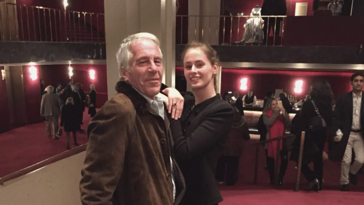 Jeffrey Epstein and Karyna Shuliak at the Metropolitan Opera in New York - US Department of Justice