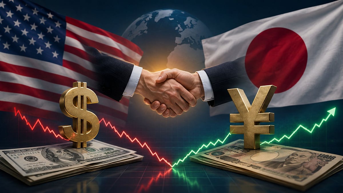US, Japan Jointly Strengthen Yen In Rare Intervention  - AI generated representative image