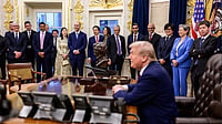 White House : US President Donald Trump With Tech Companies' Executives At White House