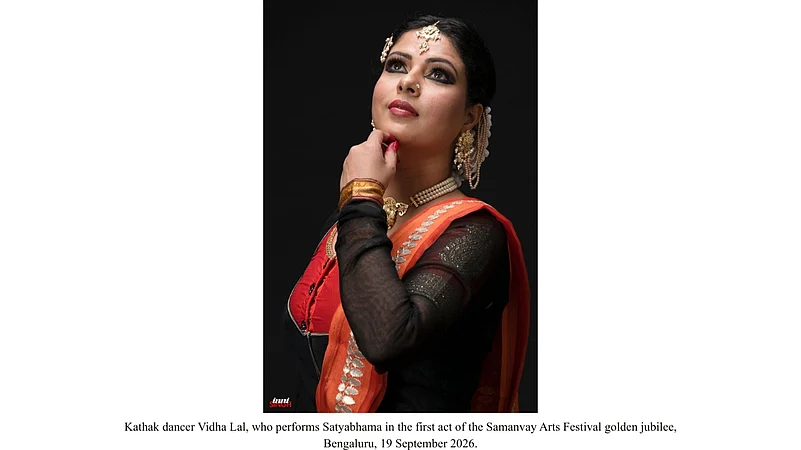 Kathak dancer Vidha Lal, who performs Satyabhama in the first act of the Samanvay Arts Festival golden jubilee, Bengaluru, 19 September 2026.
