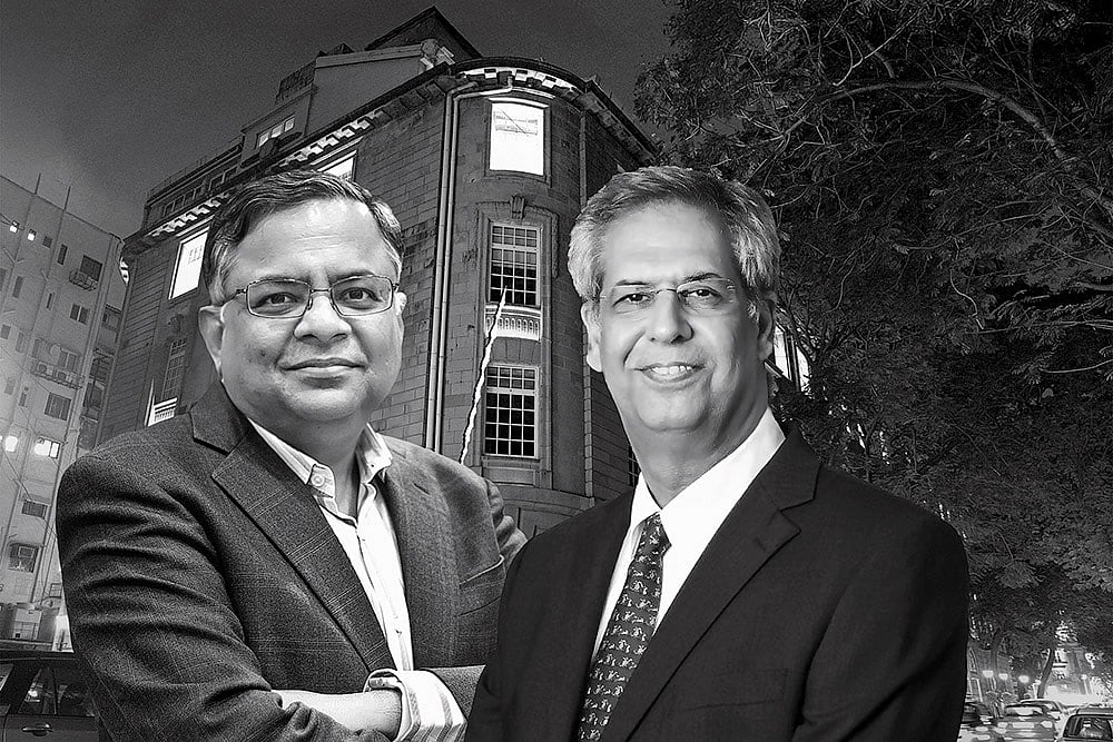 N Chandrasekaran (left) and Noel Tata - null