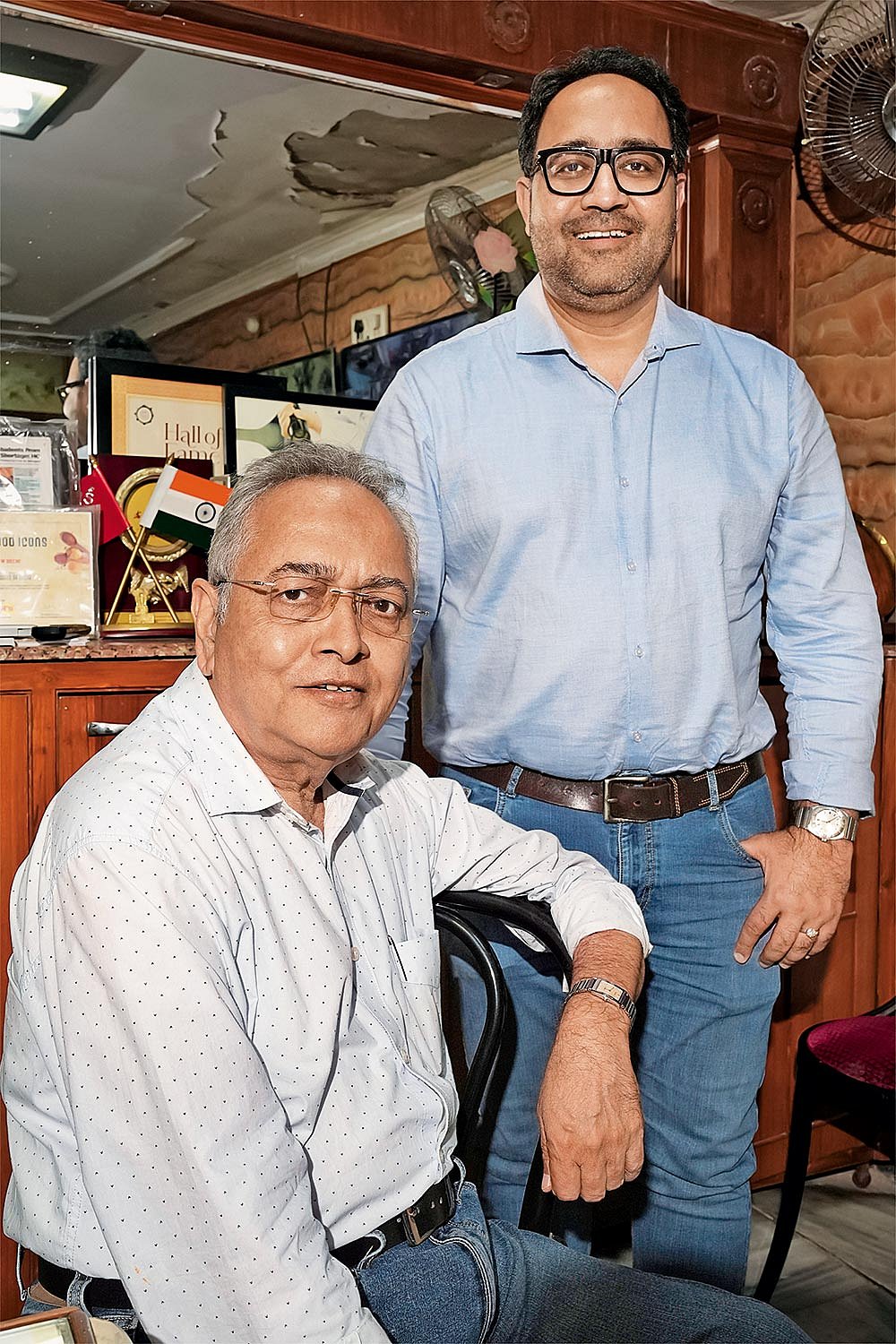 Cousins Jalaluddin Akbar (sitting) and Zaeemuddin Ahmed