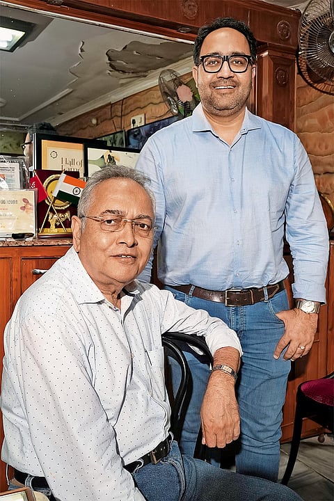 Cousins Jalaluddin Akbar (sitting) and Zaeemuddin Ahmed