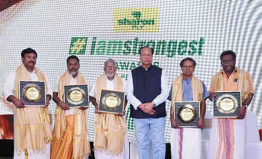L-R: Kumarasamy Ramesh, S. Thirunavukkarasu, S. Maasnam, Vishnu Khemani, Appar Lakshmanan and R. Rangachari at I AM STRONGEST Awards - User