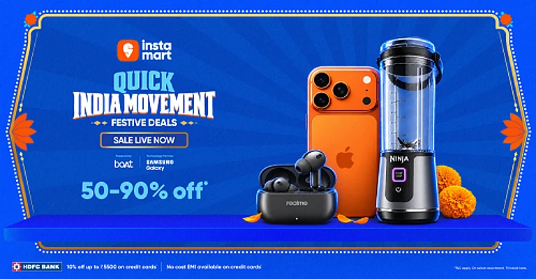 Instamart’s Quick India Movement Sale is back with festive deals and 50–90% off across electronics, home appliances, beauty, and more - null