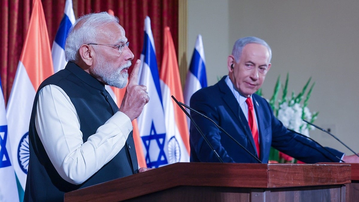 Indian PM Modi and Israeli PM Netanyahu - PMO