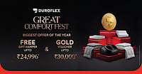 Duroflex Unveils Great Comfort Fest With Hampers Worth Up To Rs. 24,996 And Gold Vouchers Up To Rs. 30,000 Great Comfort Fest by Duroflex