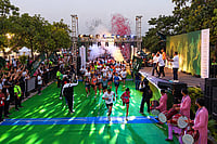 Reliance MET City's Inaugural International Half Marathon Brings Together 2,500 Runners From Across India And Overseas Sh. Shrivallabh Goyal, Whole-time Director Reliance MET City, and Mr. Manish Jaiswal, CEO, Reliance MET City, flag off the inaugural International Half Marathon in Jhajjar