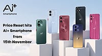 User : Price Reset hits Ai+ Smartphone from 15th November