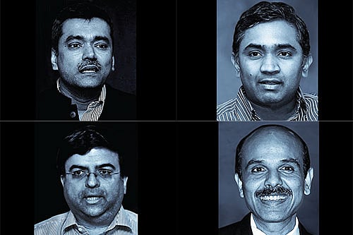 <p>Talking Shop: (Clockwise from top left) CV Madhukar; Vivek Srinivasan; P Balaji; and Nitai Mehta</p>
 : <p>Talking Shop: (Clockwise from top left) CV Madhukar; Vivek Srinivasan; P Balaji; and Nitai Mehta</p>
