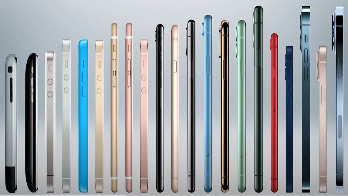 Apple iPhones over the years