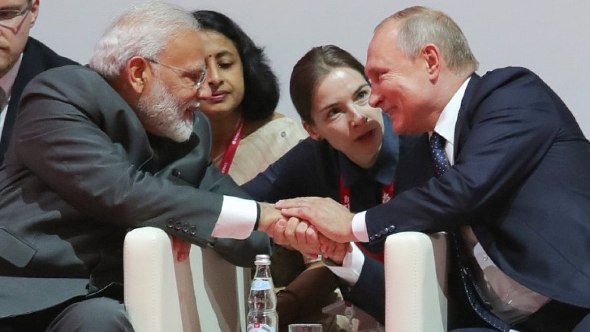 Indian Prime Minister Narendra Modi and Russian President Vladmir Putin