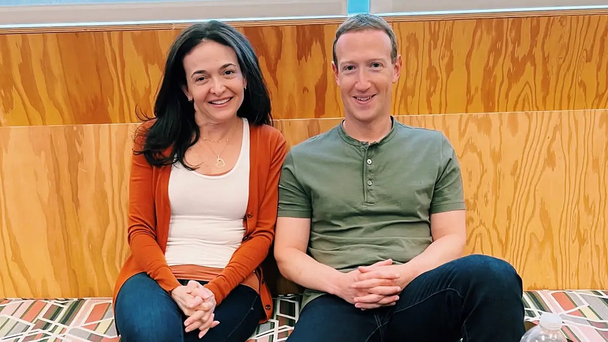 Sheryl Sandberg and Mark Zuckerberg.