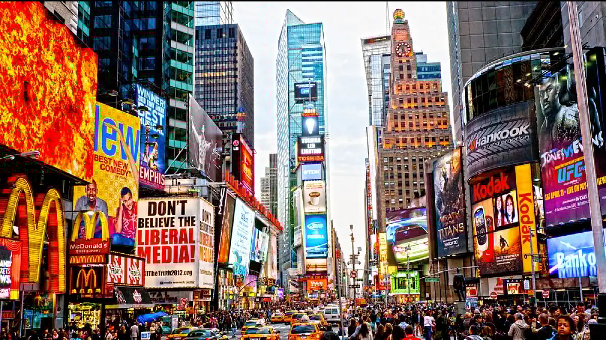 New York City Times Square, featured with Broadway Theaters 