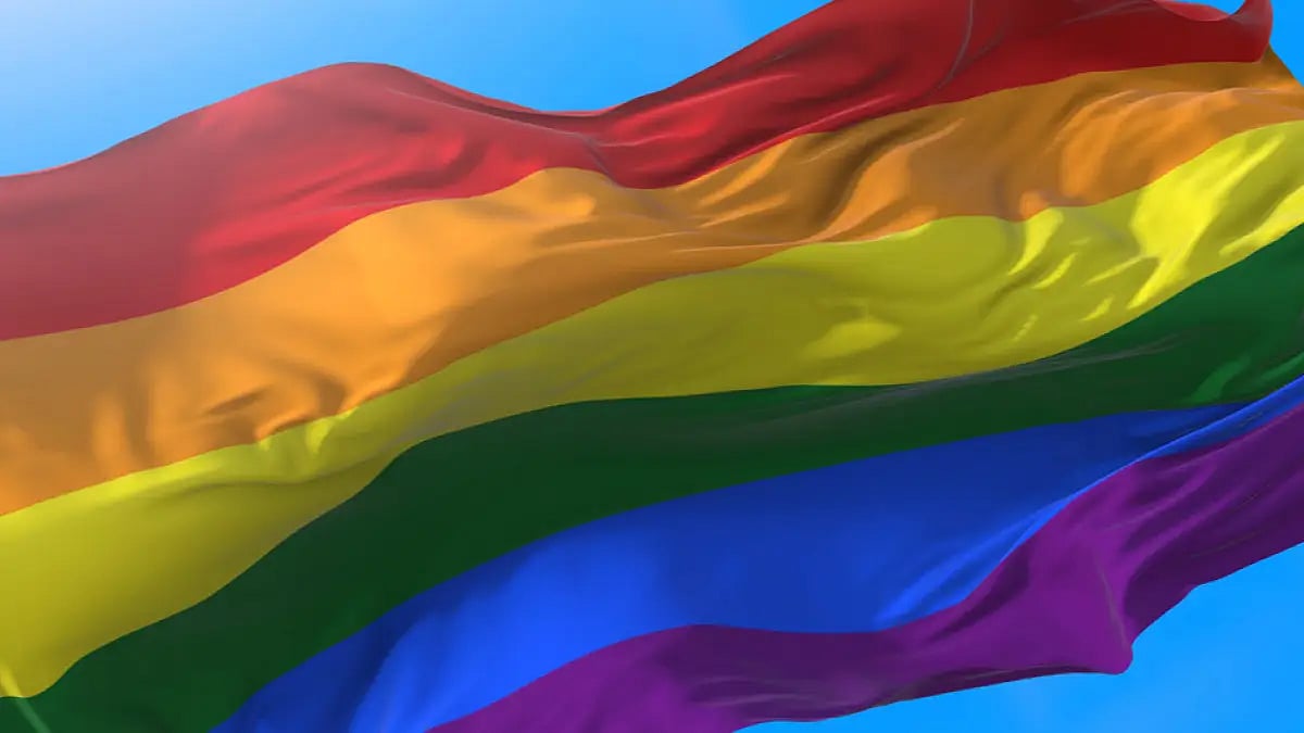 LGBT pride 3D flag