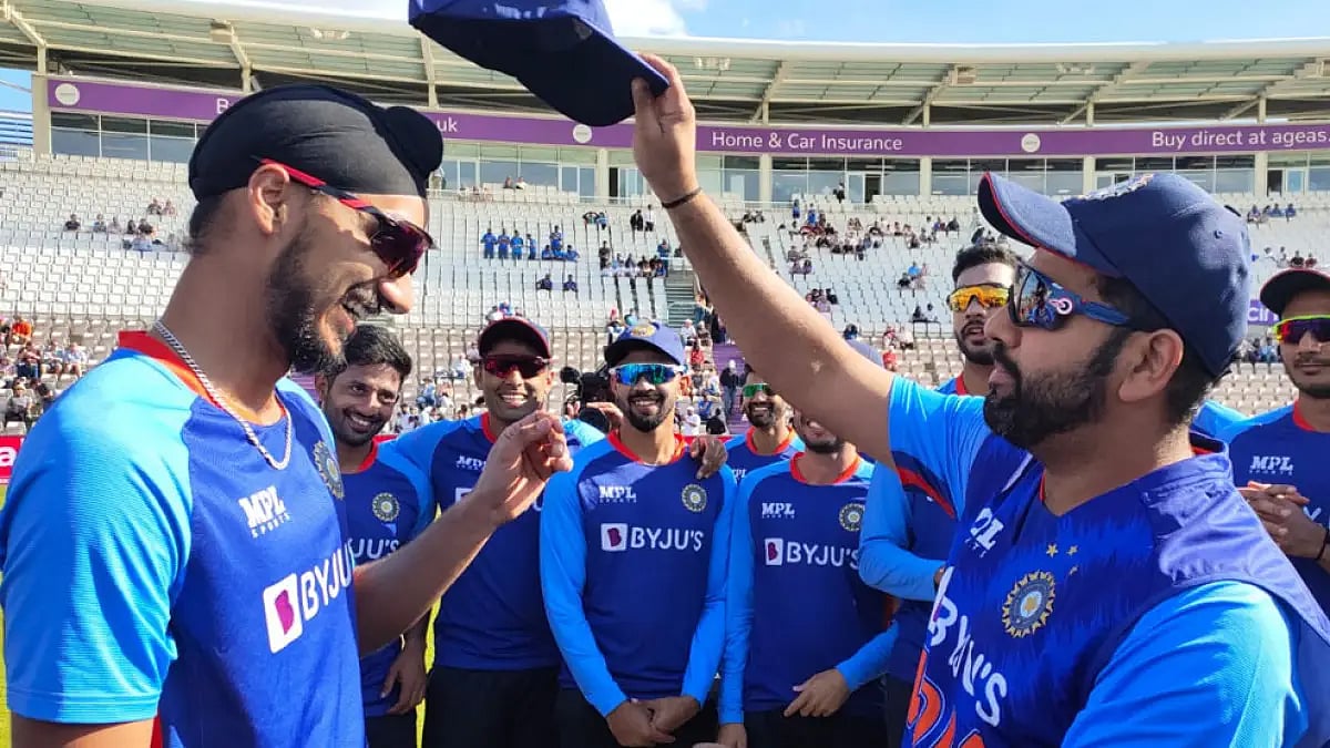 File Photo: Arshdeep Singh with Rohit Sharma