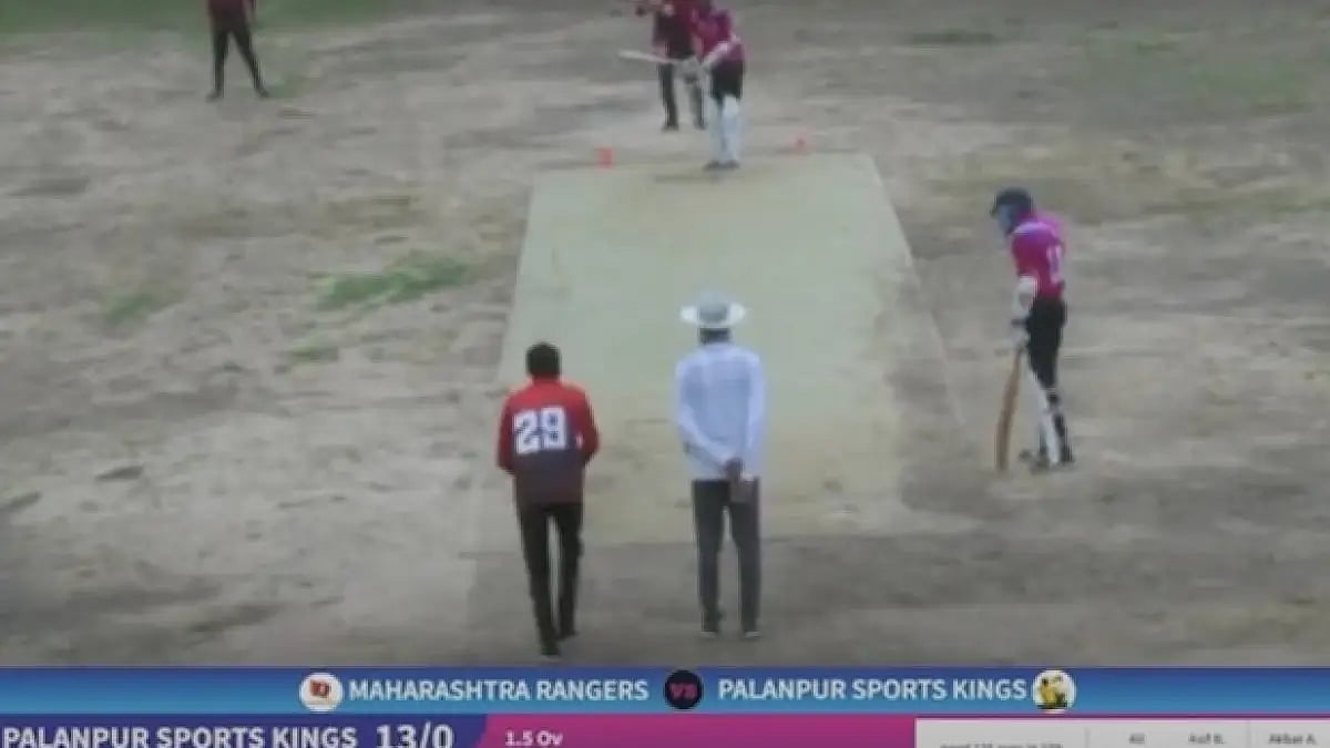 Screen grab from one of the matches from the fake IPL tournament
