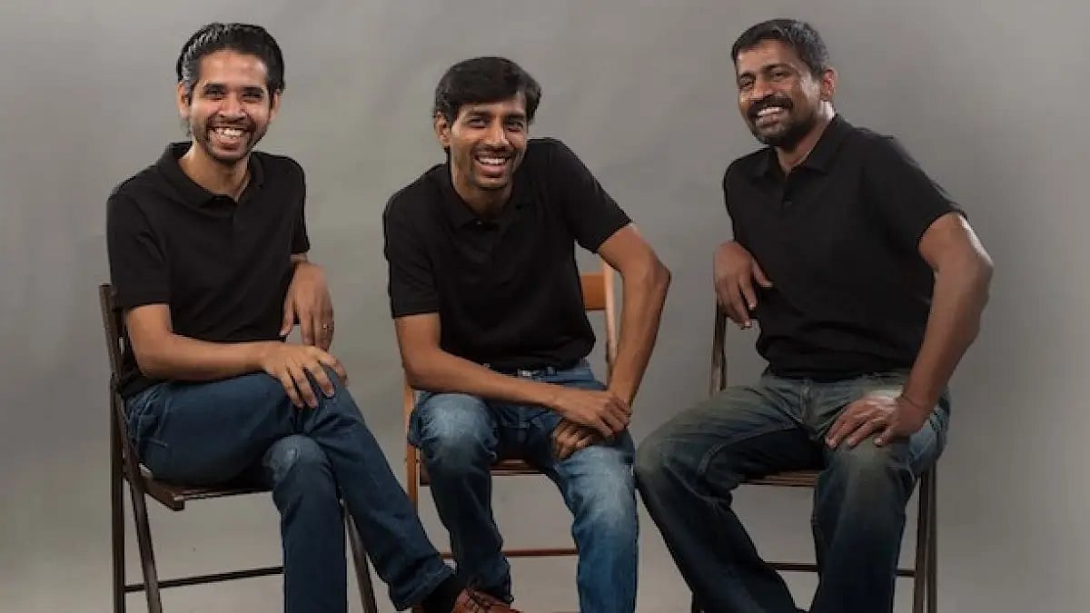 (l-r): M2P Fintech’s Co-Founders Madhusudanan R, Prabhu Rangarajan and Muthukumar A