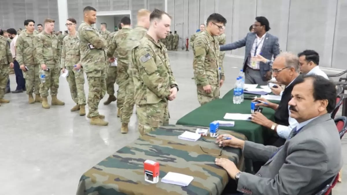 US troops doing the formalities for Exercise Yudh Abhyas