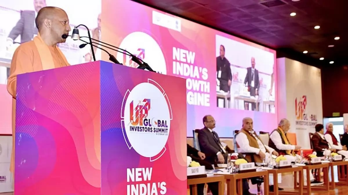 UP CM at the curtain raiser ceremony of UP Global Summit 2023 held in New Delhi 