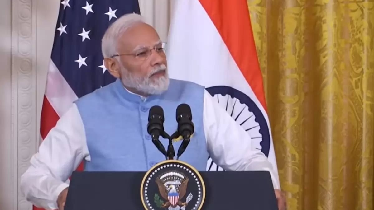PM Modi takes questions from the press