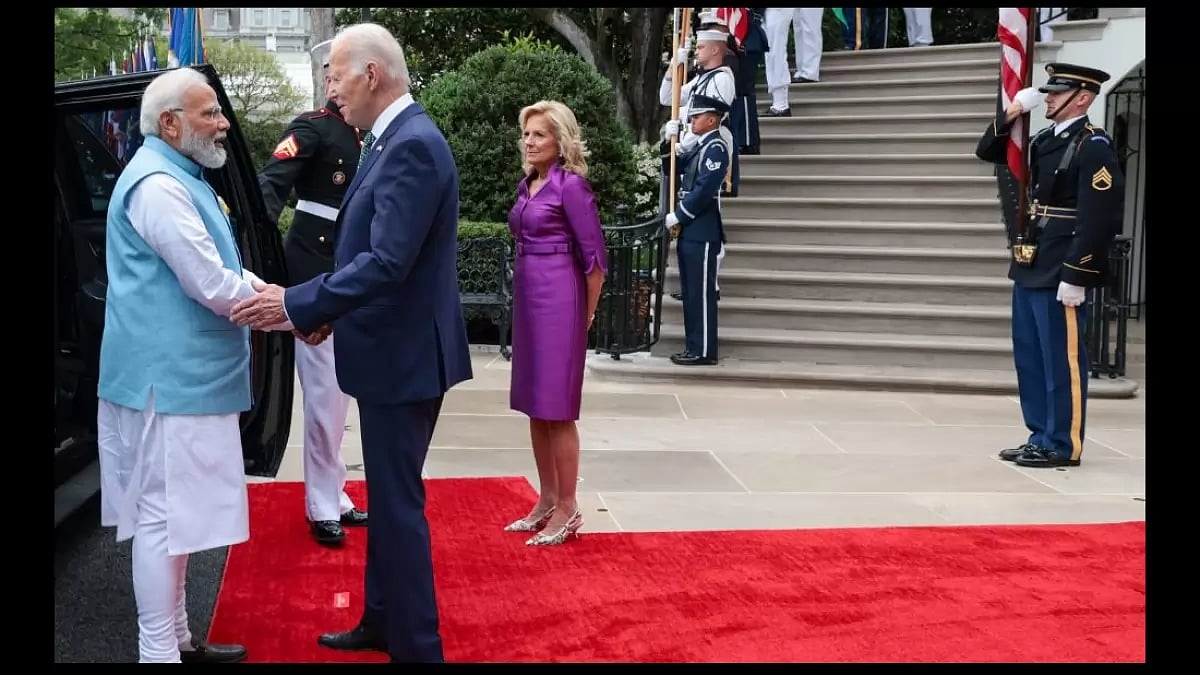 Prime Minister Narendra Modi and US President Joe Biden at the White House.