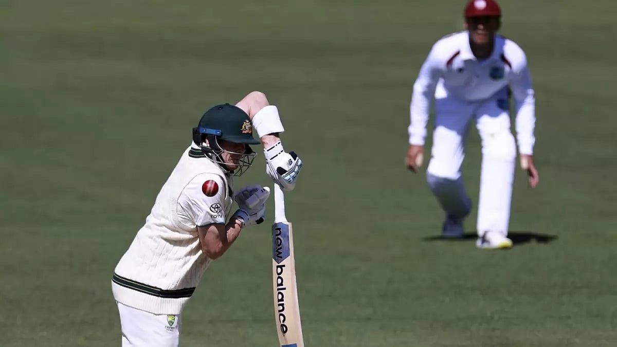 AP : Australia vs West Indies, 1st Test: Steve Smith is tested by the West Indian bowlers 
