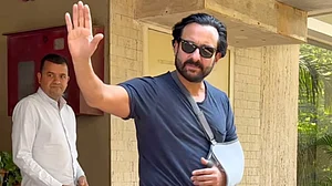 Saif Ali Khan post his tricep injury