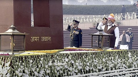 PM Modi pays homage at National War Memorial