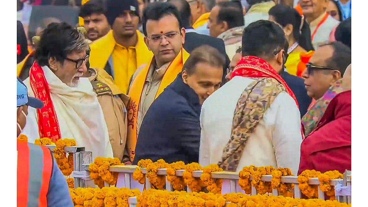 In Pics | From Amitabh Bachchan To Rajinikanth: Film Stars Descend On Ayodhya Ram Mandir Opening Event