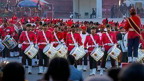 Rehearsal For Beating Retreat Ceremony