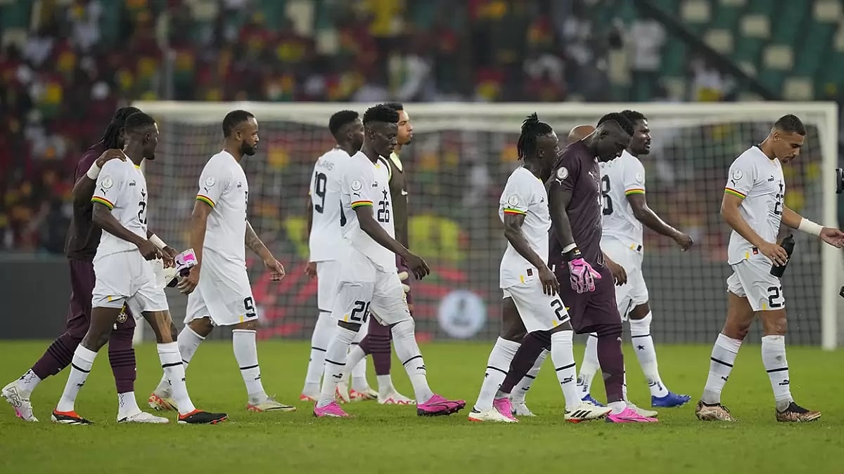 AP : Ghana players leave the field after the African Cup of Nations Group B football match between Mozambique and Ghana in Abidjan, Ivory Coast.