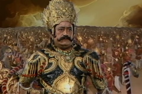 Arvind Trivedi as Ravan in Ramayana
